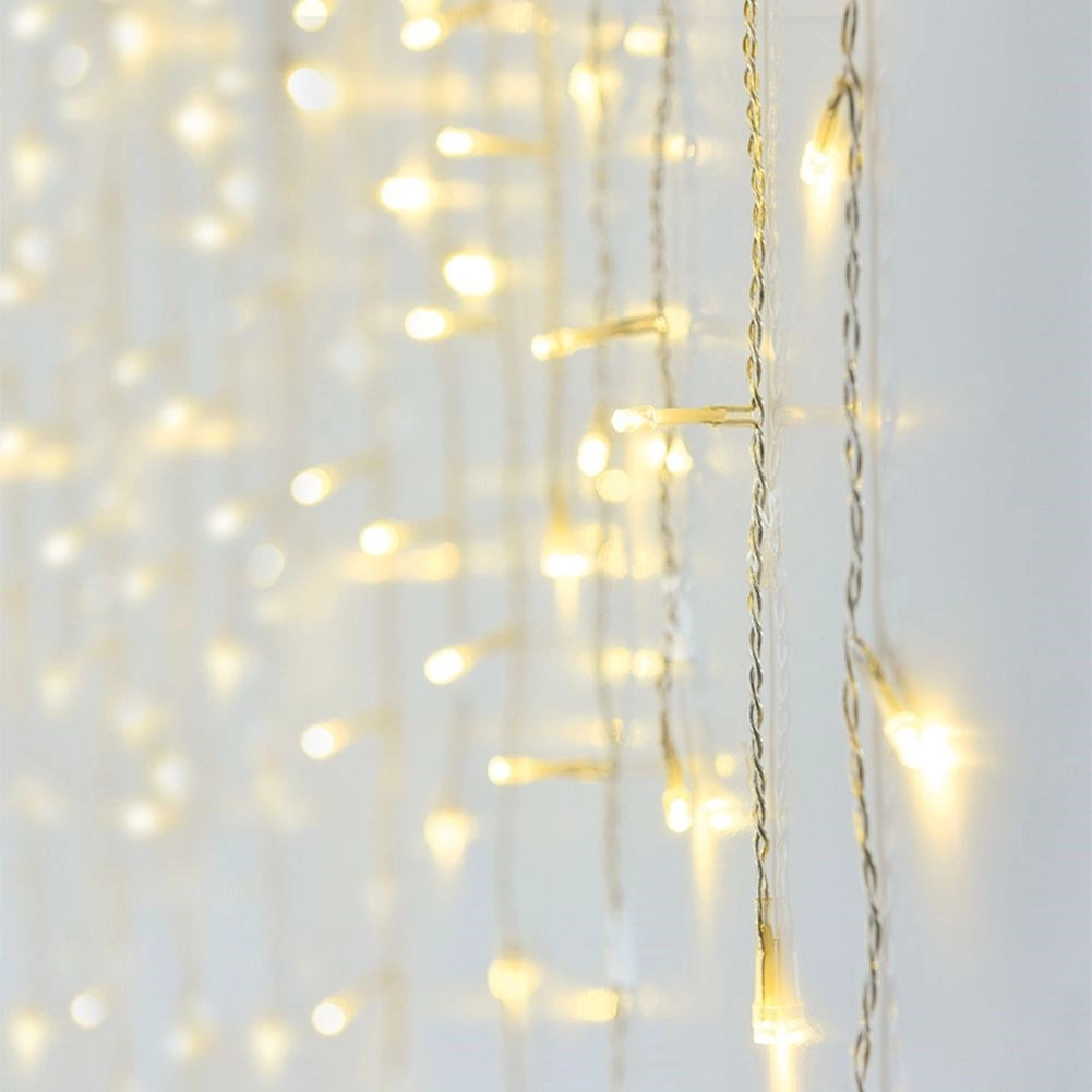 LED šviesos užuolaida 180 LED, skaidri, 600 × 52 cm