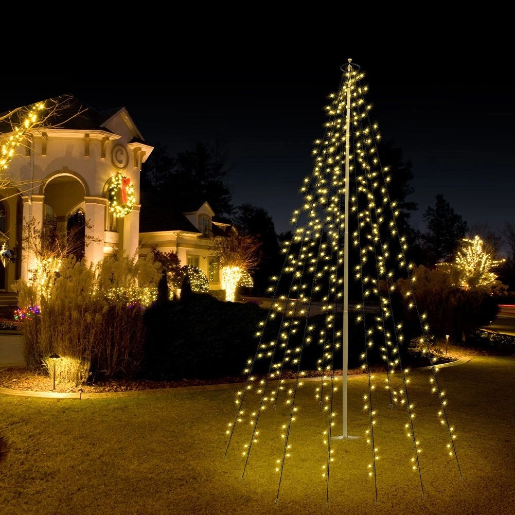 Kalėdinė šviesos girlianda 360 LED, 10 grandinių, juoda, 8 m