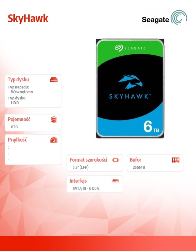 Hdd vidinis kietasis diskas seagate skyhawk (st6000vx009)