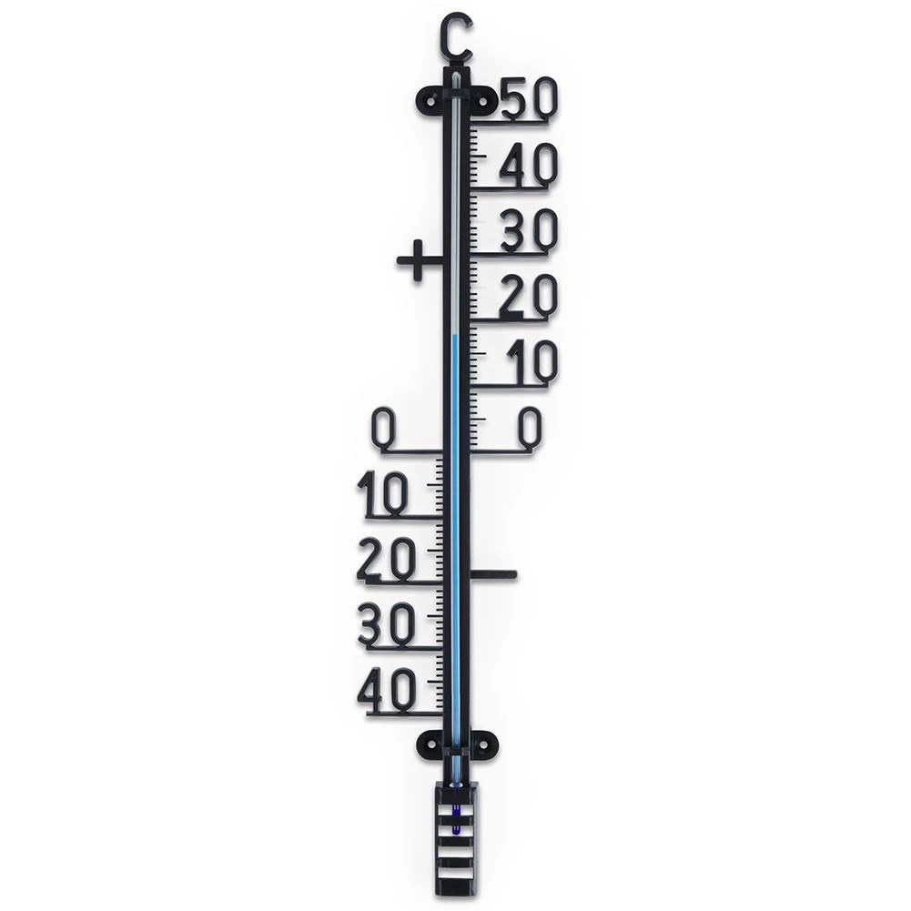 Lauko termometras juodas 41 cm