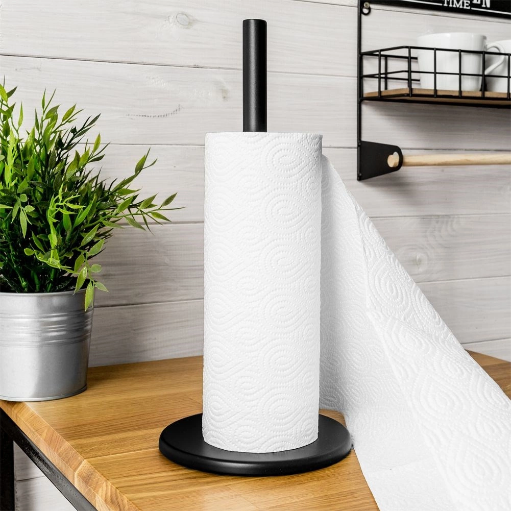 Popierinių rankšluosčių laikiklis juodas 33 cm