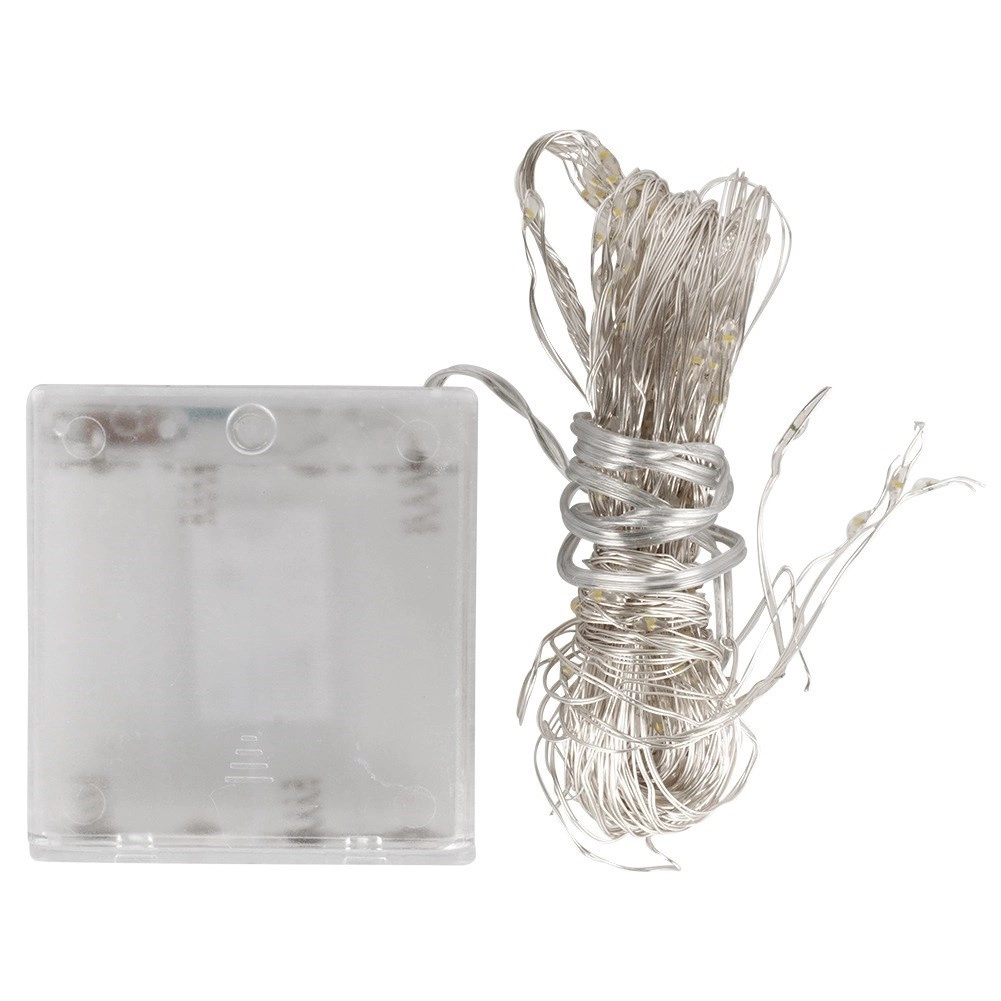 LED švieselių užuolaida 160 LED, sidabrinė, 190 cm 3