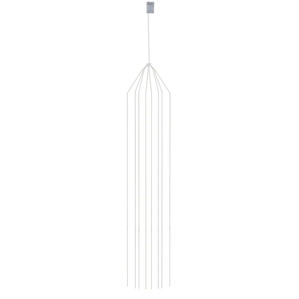LED švieselių užuolaida 160 LED, sidabrinė, 190 cm 2