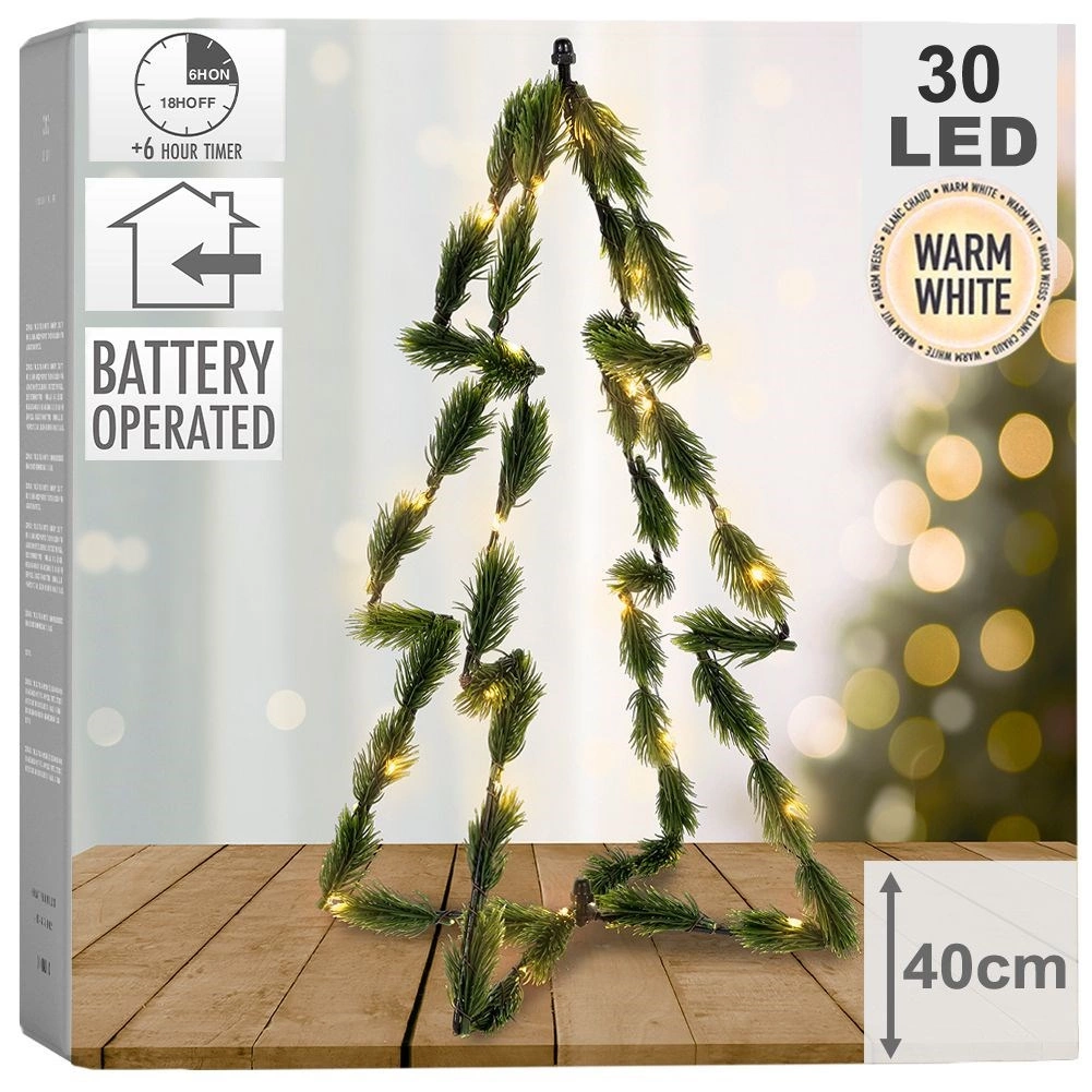 Mākslīgā Ziemassvētku eglīte ar 30 LED