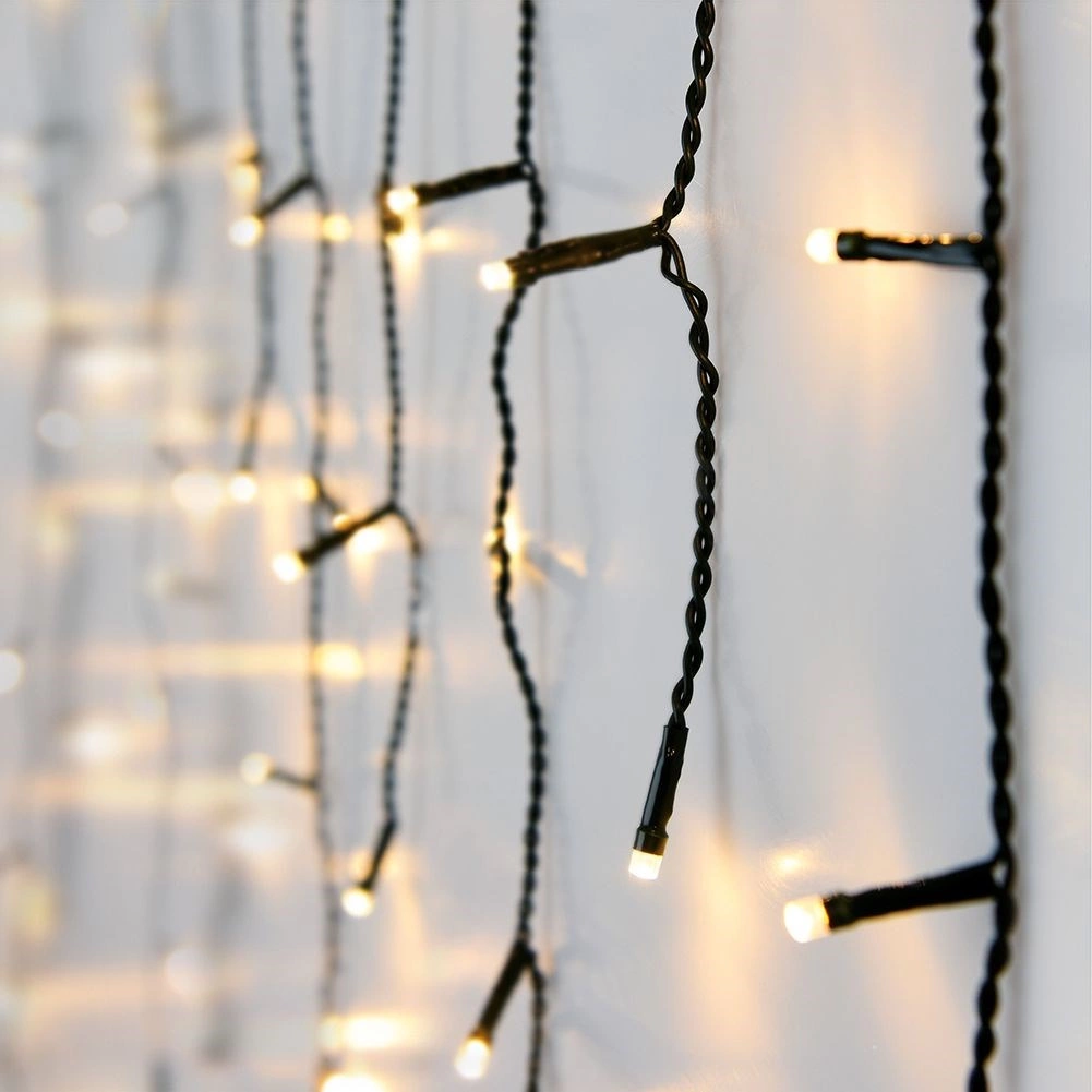LED šviesos užuolaida 180 LED, žalia, 585 × 52 cm 3