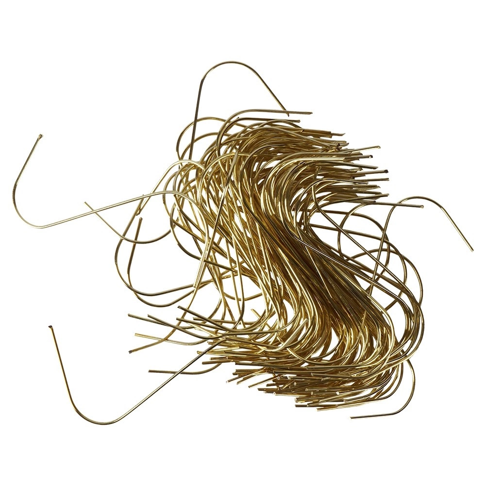Kalėdinių dekoracijų kabliukai, auksinės spalvos, 4 cm, 100 vnt. 3