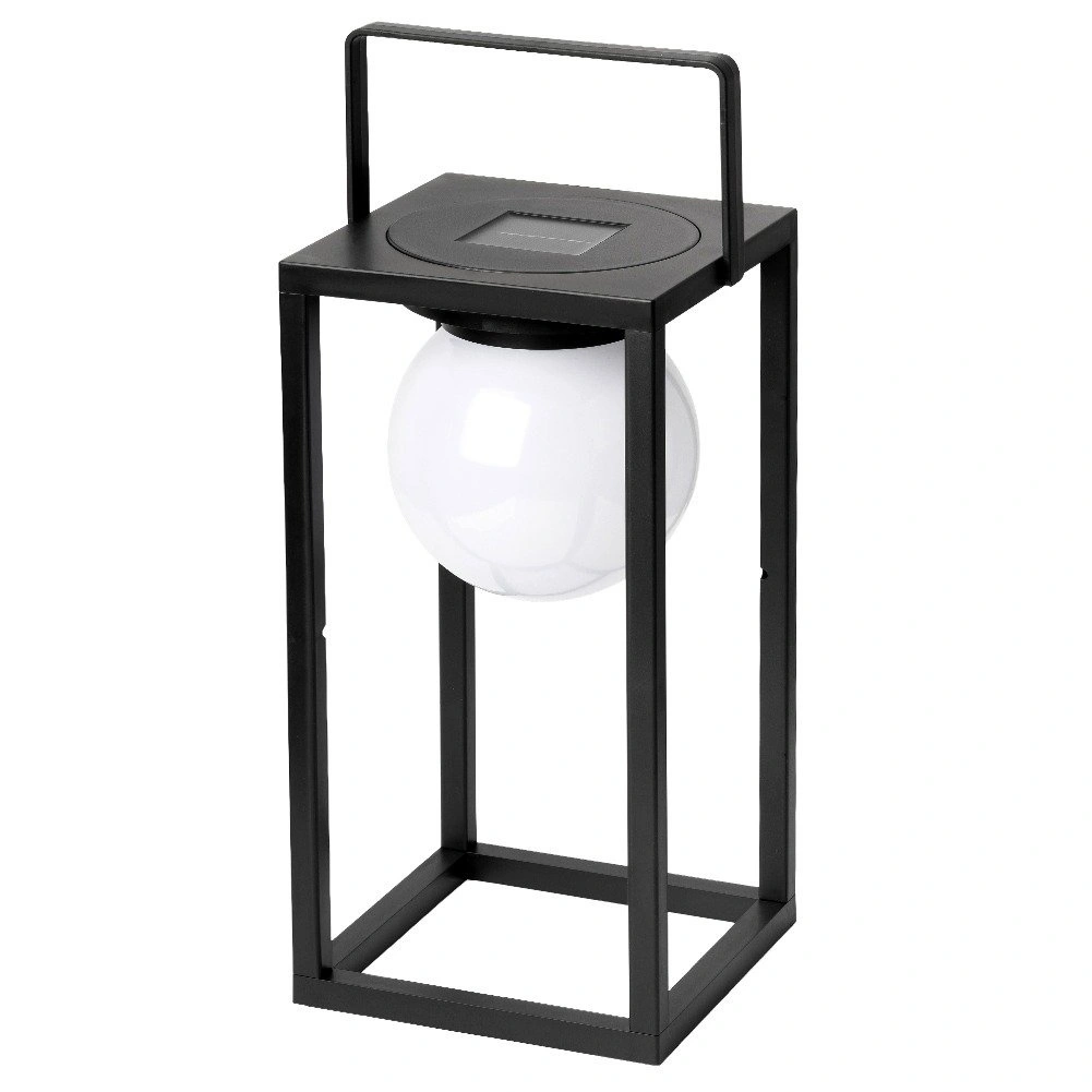 Saulės energija įkraunamas LED lauko šviestuvas, juodas, 15 × 15 × 30 cm 2