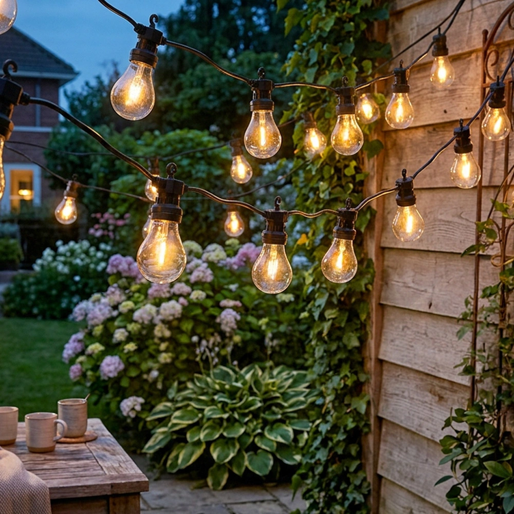 Lauko šviesos girlianda su 20 LED lempučių ir laikmačiu, skaidri, 9,5 m 3