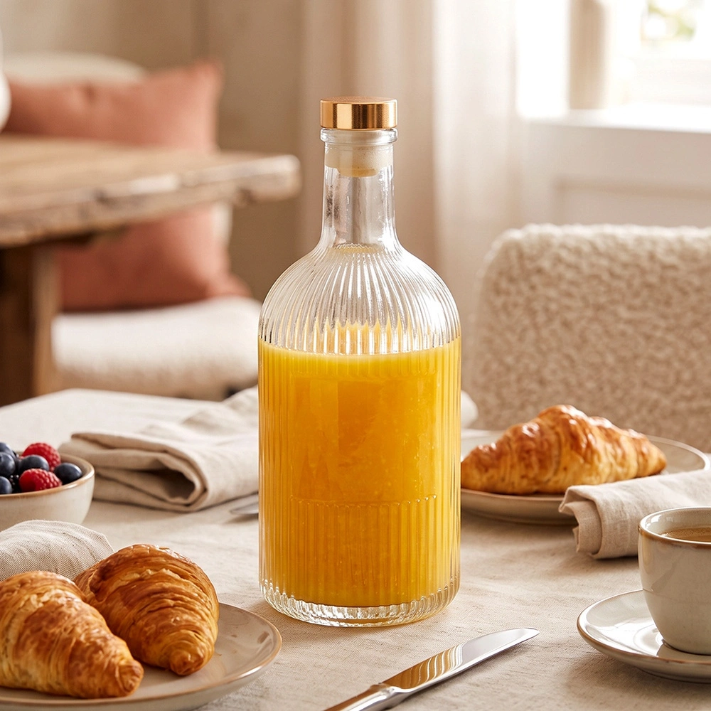 Stiklinė gertuvė su kamščiu, skaidri, 500 ml 3