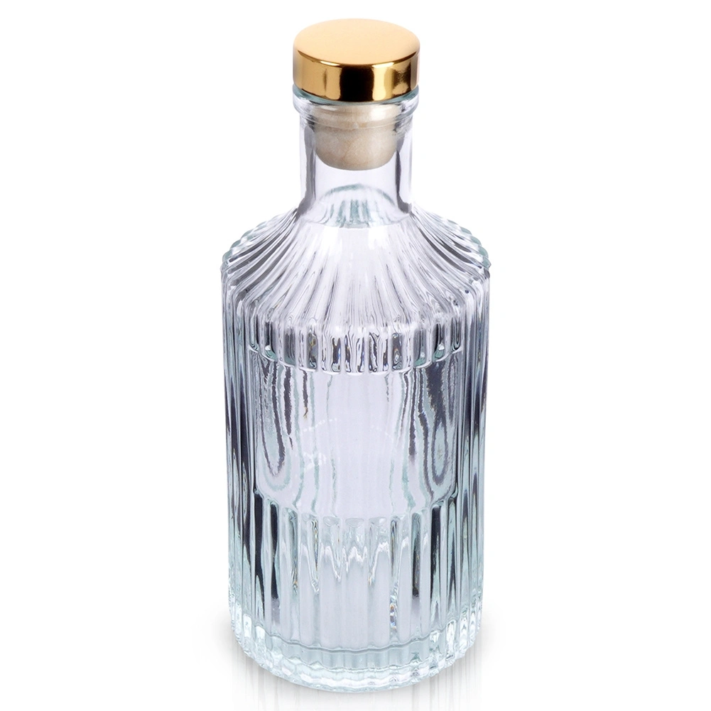 Stiklinė gertuvė su kamščiu, skaidri, 500 ml