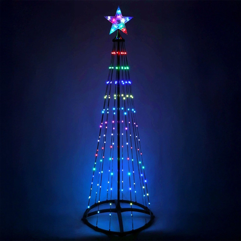 LED kalėdinė eglutė su 154 RGB LED, įvairiaspalvė, 150 cm