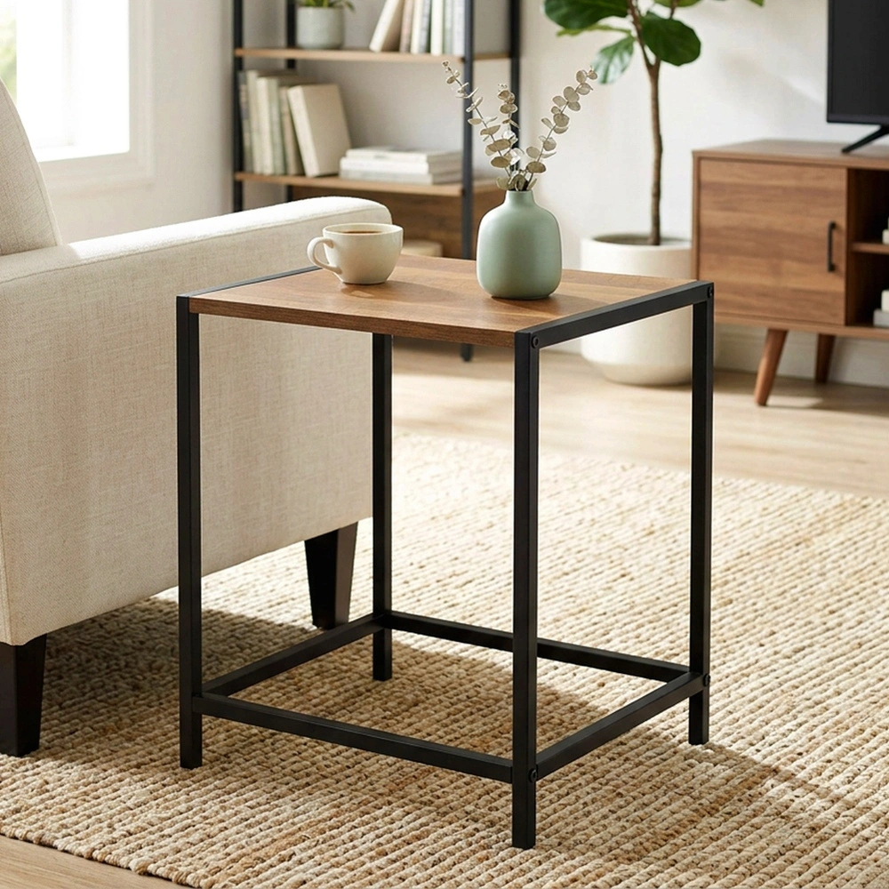 Kavinis staliukas su MDF stalviršiu, rudas, 32,5 × 28 × 37,5 cm