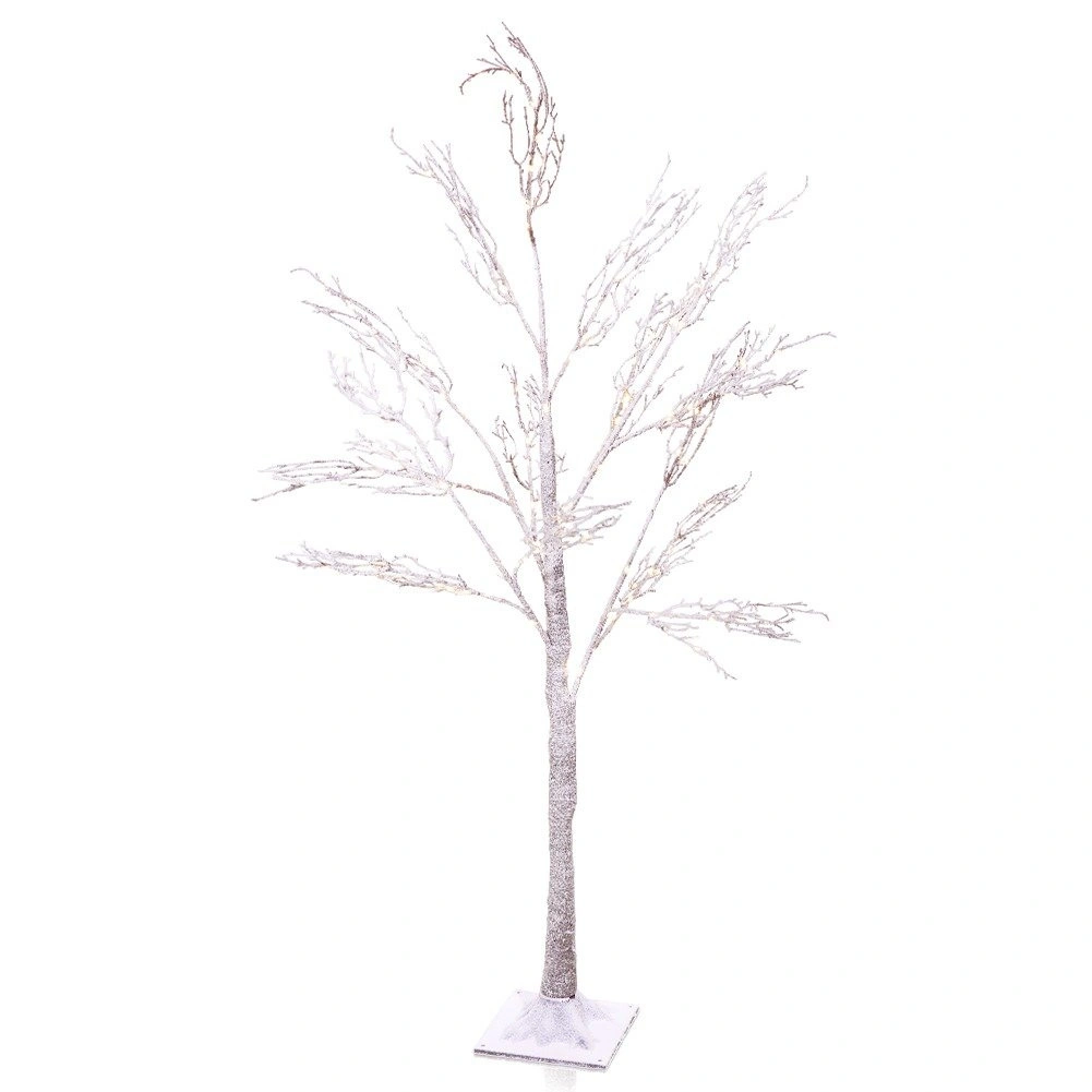 LED dekoratyvinis medelis su 150 LED ir apsnigtomis šakomis, rudas, 120 cm