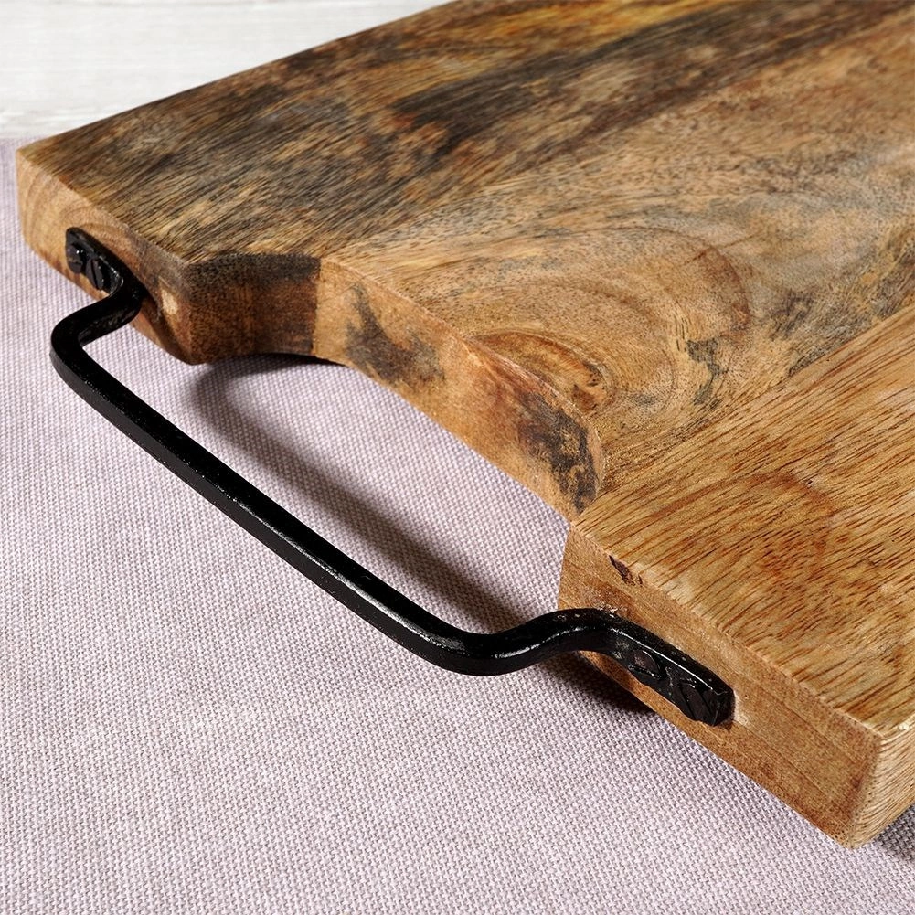 Pjaustymo lentelė iš mango medienos, ruda, 44 × 19 cm 3