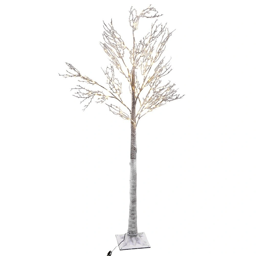 Kalėdinis LED dekoratyvinis medelis su apsnigtomis šakomis, rudas, 150 cm 2