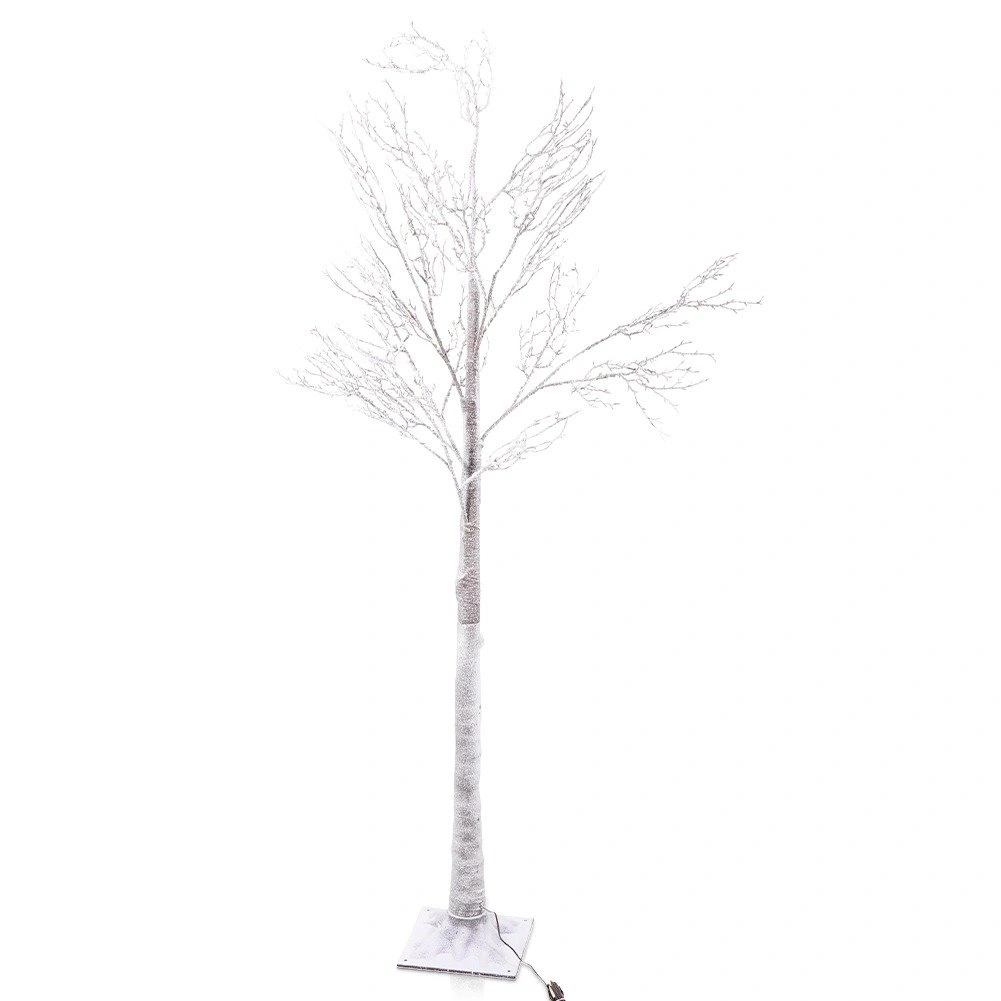 Kalėdinis LED dekoratyvinis medelis su apsnigtomis šakomis, rudas, 150 cm