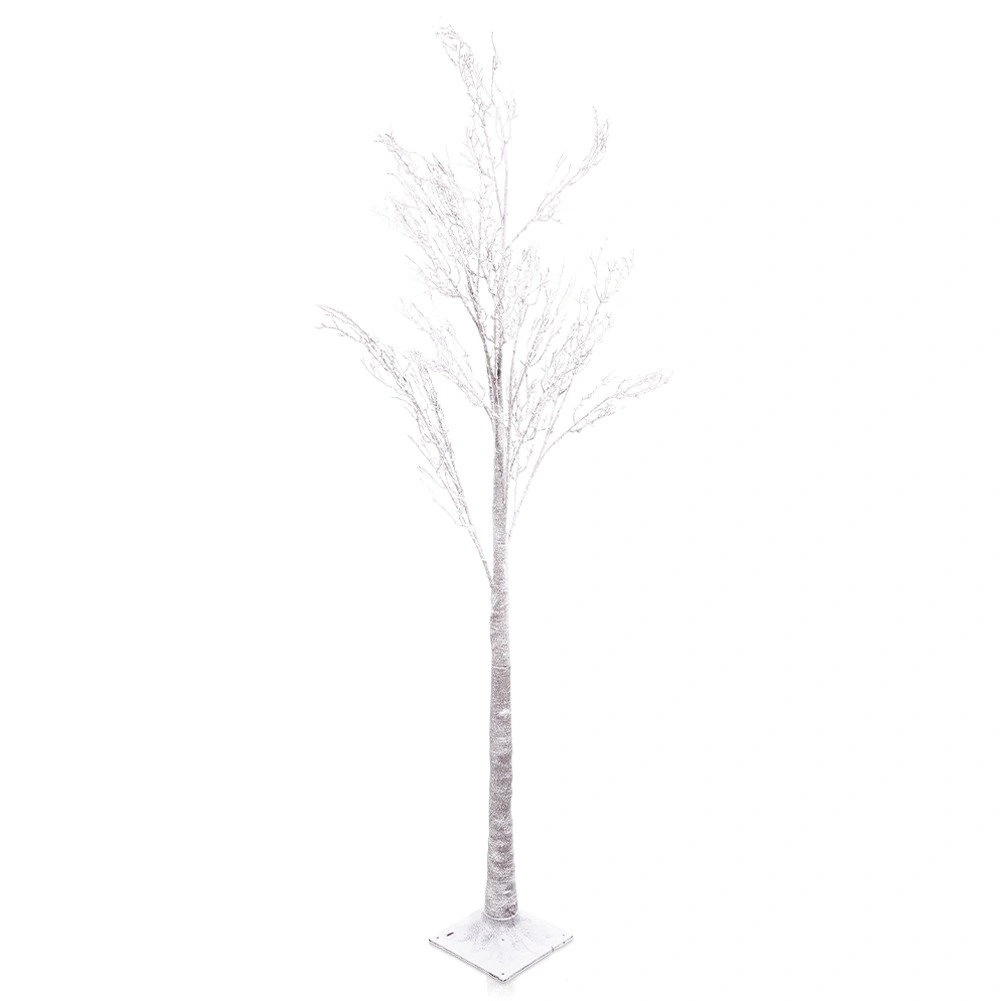 LED dekoratyvinis medelis su apsnigtomis šakelėmis, rudas, 180 cm
