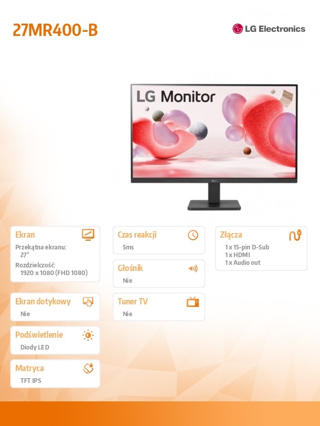 Monitorius lg 27mr400-b, 27