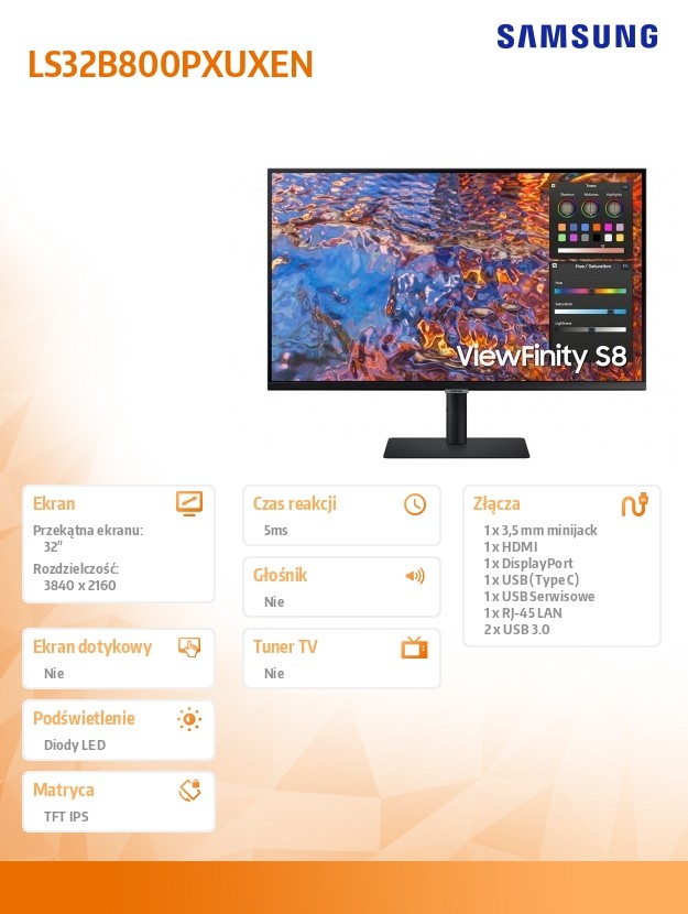 Monitorius samsung s32b800pxu, 32