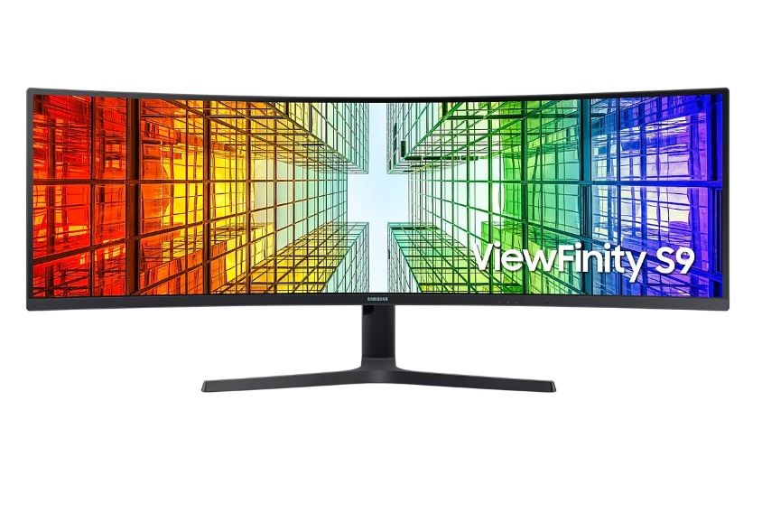 Monitorius – samsung – samsung viewfinity s9 s49c950uau – s95uc serija – led ekranas – lenktas – 49 colių – 5120 x 1440 dual quad hd 120 hz – va –