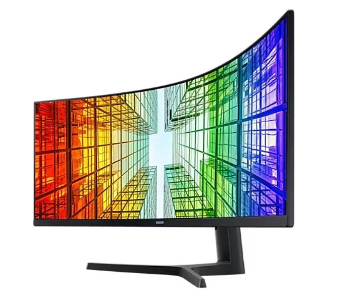 Monitorius – samsung – samsung viewfinity s9 s49c950uau – s95uc serija – led ekranas – lenktas – 49 colių – 5120 x 1440 dual quad hd 120 hz – va –