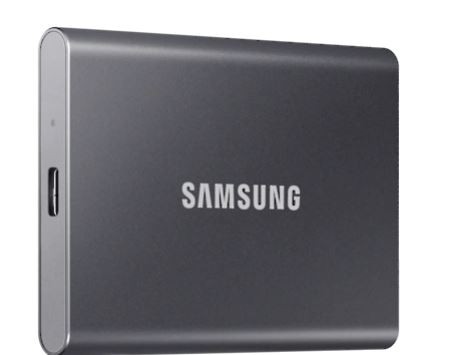 Išorinis kietasis diskas samsung ssd t7 2tb, pilka ((mu-pc2t0t/ww)