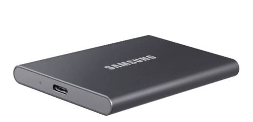 Išorinis kietasis diskas samsung ssd t7 2tb, pilka ((mu-pc2t0t/ww)
