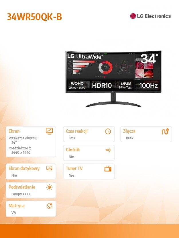 Monitorius lg 34wr50qk-b, 34