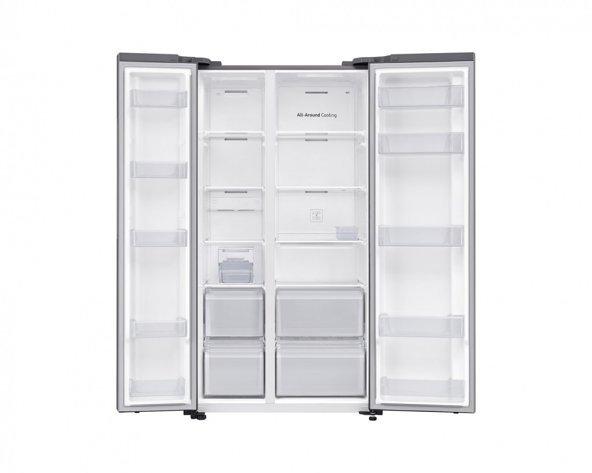 Laisvai pastatomas, dviduris šaldytuvas samsung rs62dg5003s9eo, automatinis atitirpinimas