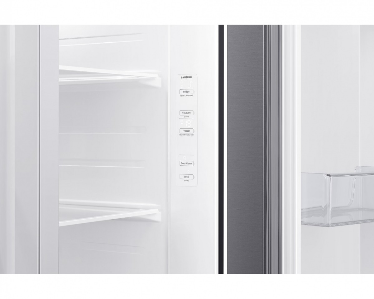 Laisvai pastatomas, dviduris šaldytuvas samsung rs62dg5003s9eo, automatinis atitirpinimas