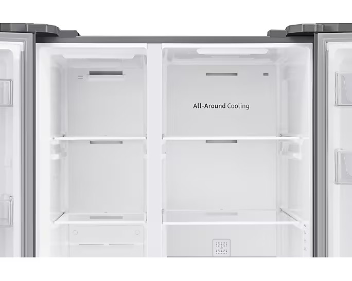 Laisvai pastatomas, dviduris šaldytuvas samsung rs62dg5003s9eo, automatinis atitirpinimas