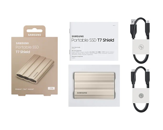 Išorinis kietasis diskas samsung t7 shield 1tb usb 3.2