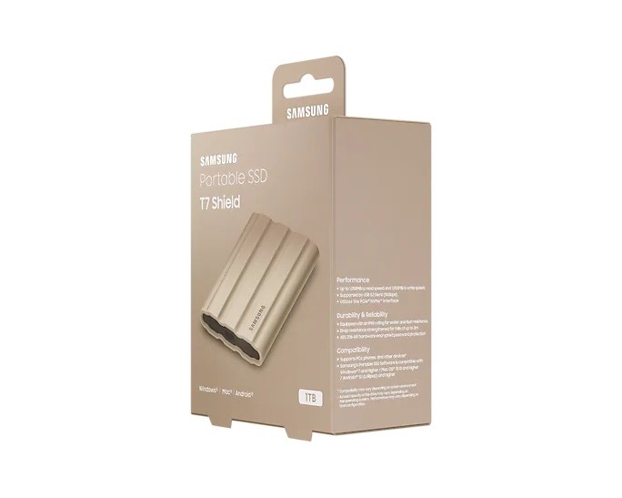 Išorinis kietasis diskas samsung t7 shield 1tb usb 3.2