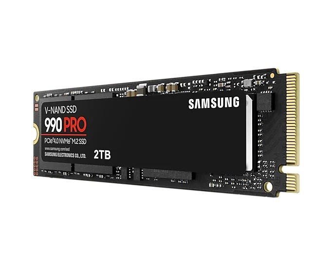 Ssd vidinis kietasis diskas samsung 990 pro, 2tb, m.2 2280, ssd interface pcie gen4x4, write speed 6900 mb/s, read speed 7450 mb/s