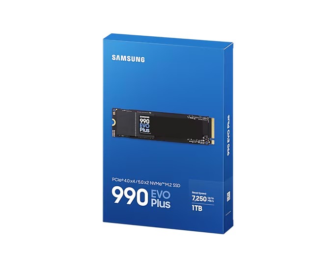 Vidinis ssd – samsung – 990 evo plus 1 tb – nvme m.2 pcie 4.0x4 – skaitymo greitis iki 7 150 mb/s