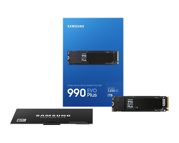 Vidinis ssd – samsung – 990 evo plus 1 tb – nvme m.2 pcie 4.0x4 – skaitymo greitis iki 7 150 mb/s