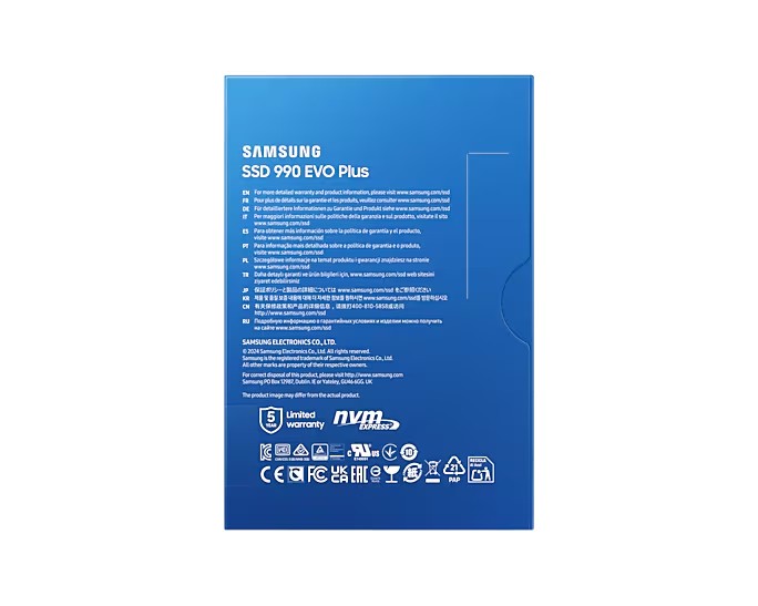 Vidinis ssd – samsung – 990 evo plus 1 tb – nvme m.2 pcie 4.0x4 – skaitymo greitis iki 7 150 mb/s