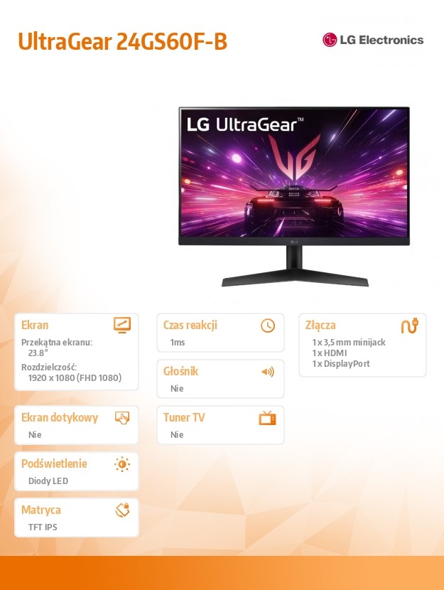 Monitorius lg 24gs60f-b, 24
