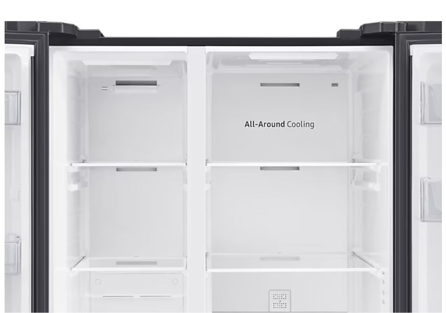 Laisvai pastatomas, dviduris šaldytuvas samsung rs62dg5003b1eo, automatinis atitirpinimas