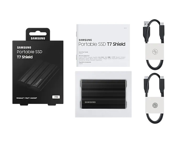 Išorinis kietasis diskas samsung t7 shield 1tb