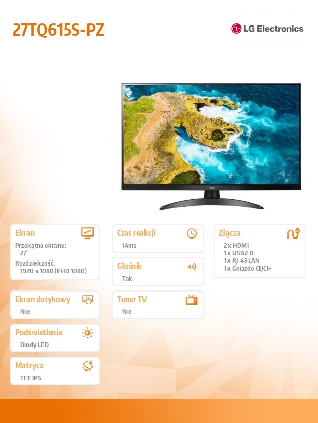 Monitorius lg 27tq615s-pz 27, 27