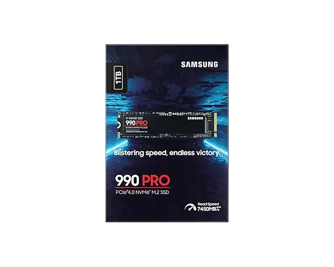 Ssd vidinis kietasis diskas samsung 990 pro, 1tb, m.2, nvme, mz-v9p1t0bw