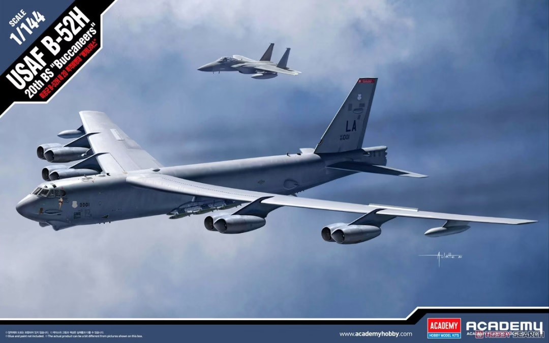 Klijuojamas Modelis Academy 12622 Usaf B-52H 20Th Bs Buccaneers 1/144