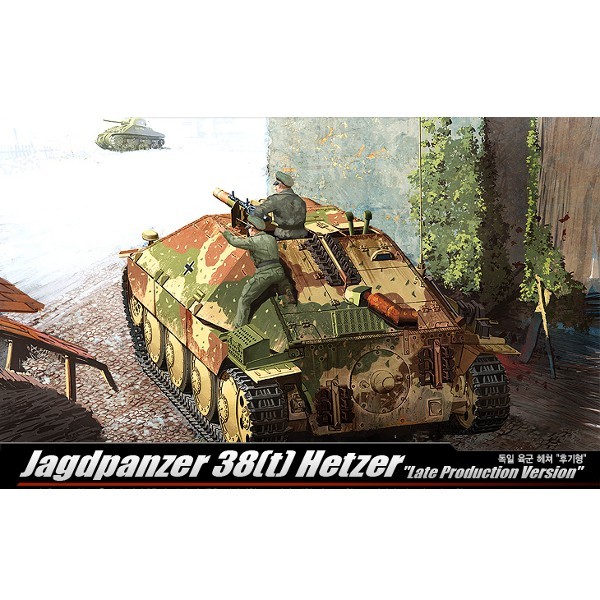 Klijuojamas modelis academy 13230 jagdpanzer 38(t) hetzer late version 1/35