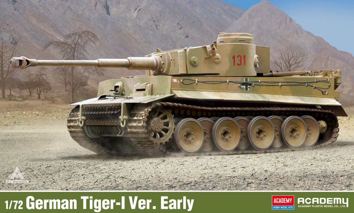 Klijuojamas modelis academy 13422 german tiger-i early version 1/72
