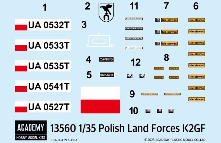 Academy - polish land forces k2gf black panther, 1/35, 13560