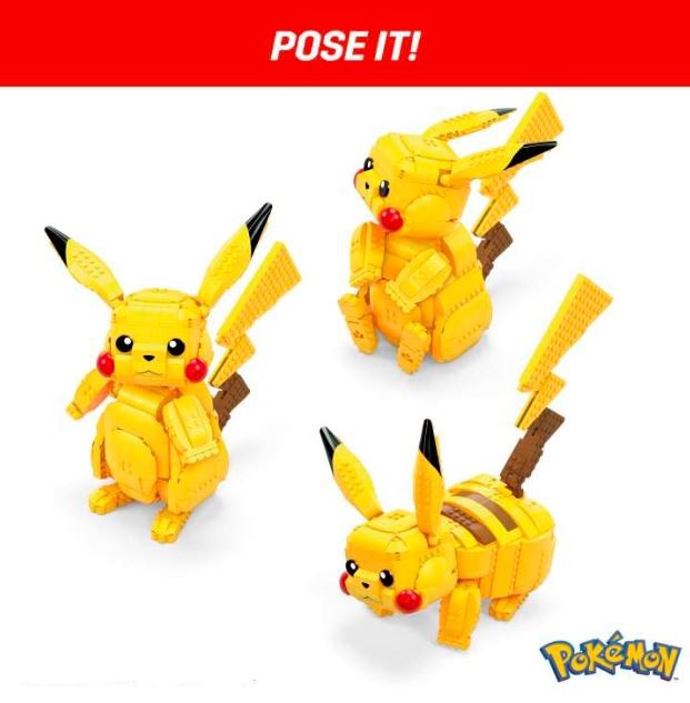 Konstruktorius mega construx jumbo pikachu, 30 cm