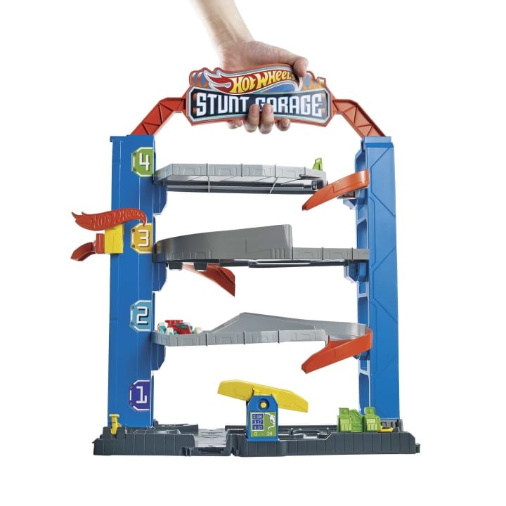 Garažas su triukais Hot Wheels, GNL70