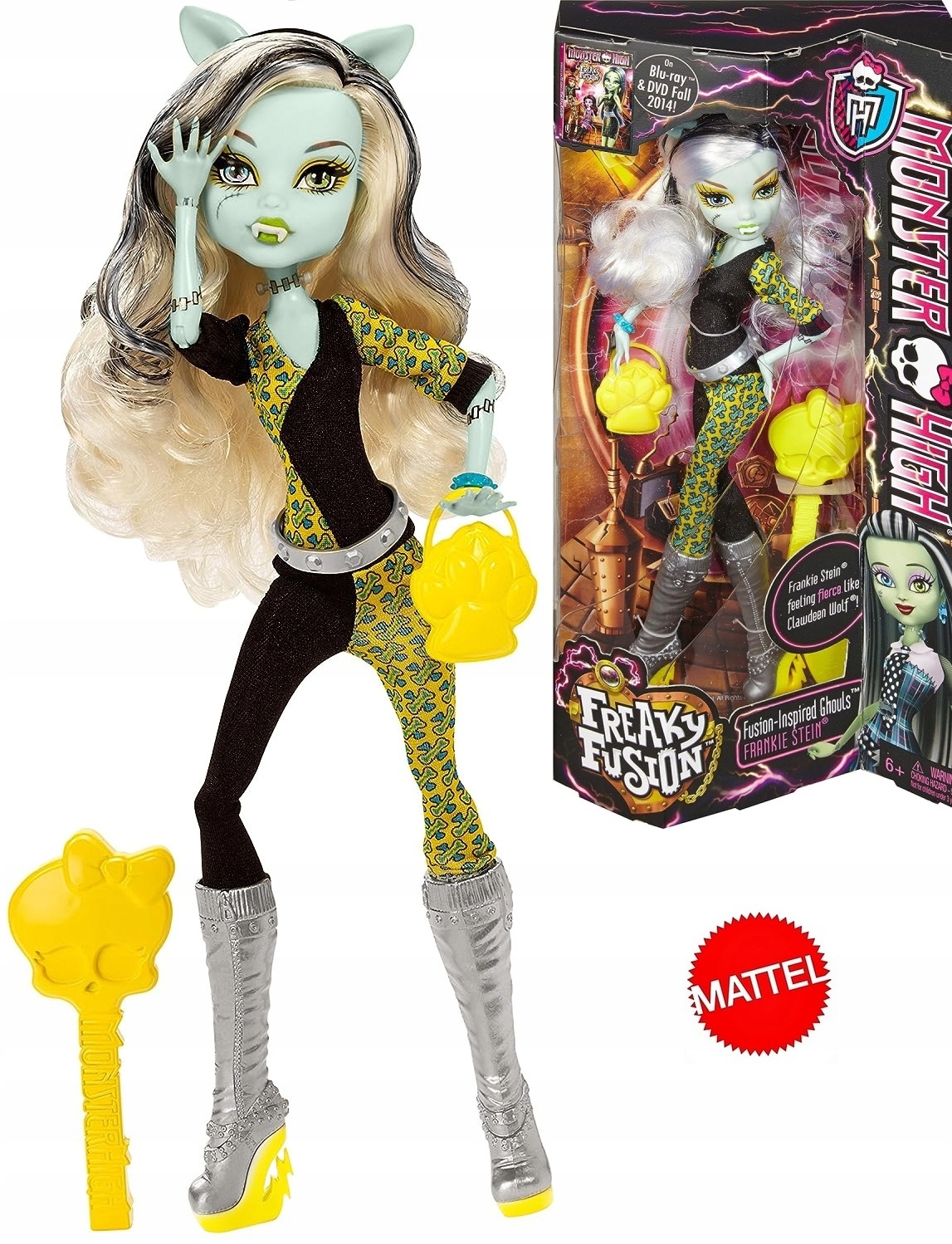 Monster high Derinia Frankie Clawdeen Freaky fusion lėlė