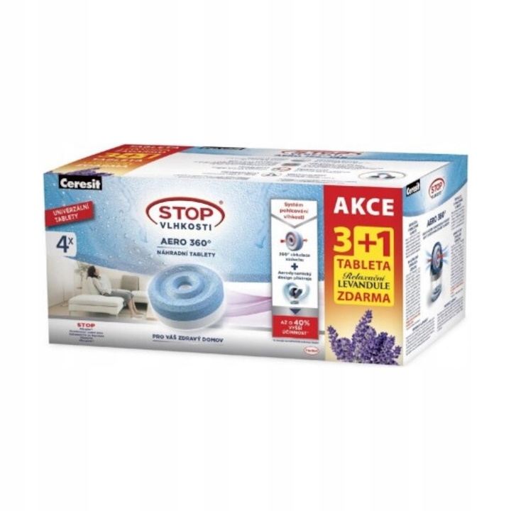 4x "Ceresit" absorbuojanti tabletė 450g 1x levanda 3x paprastoji